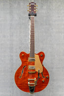 Gretsch Electromatic LTD Flame Okoume Broadkaster Double-Cut with Bigsby Roundup Orange