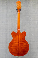 Gretsch Electromatic LTD Flame Okoume Broadkaster Double-Cut with Bigsby Roundup Orange