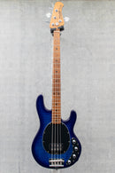 Used Sterling by Music Man StingRay RAY34 Flame Maple Neptune Blue