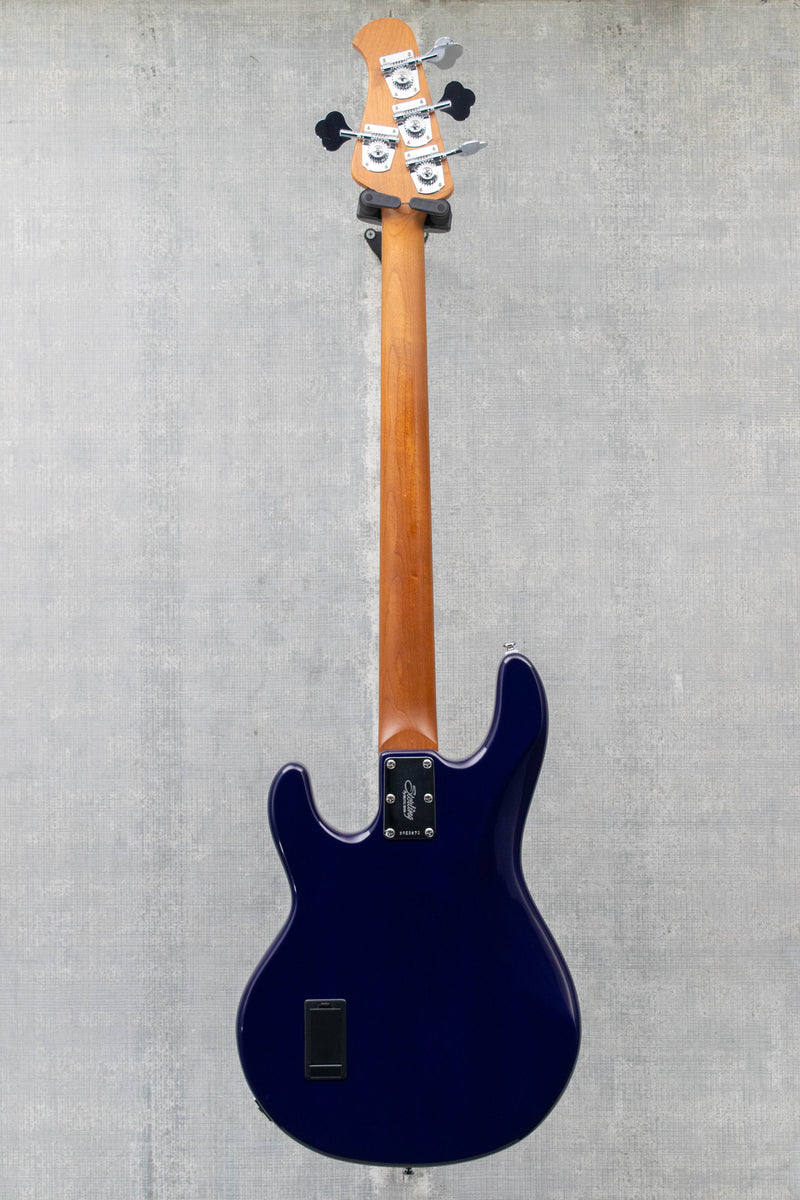 Used Sterling by Music Man StingRay RAY34 Flame Maple Neptune Blue