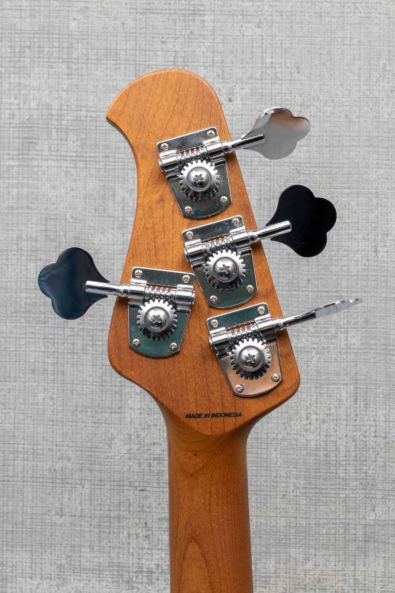 Used Sterling by Music Man StingRay RAY34 Flame Maple Neptune Blue