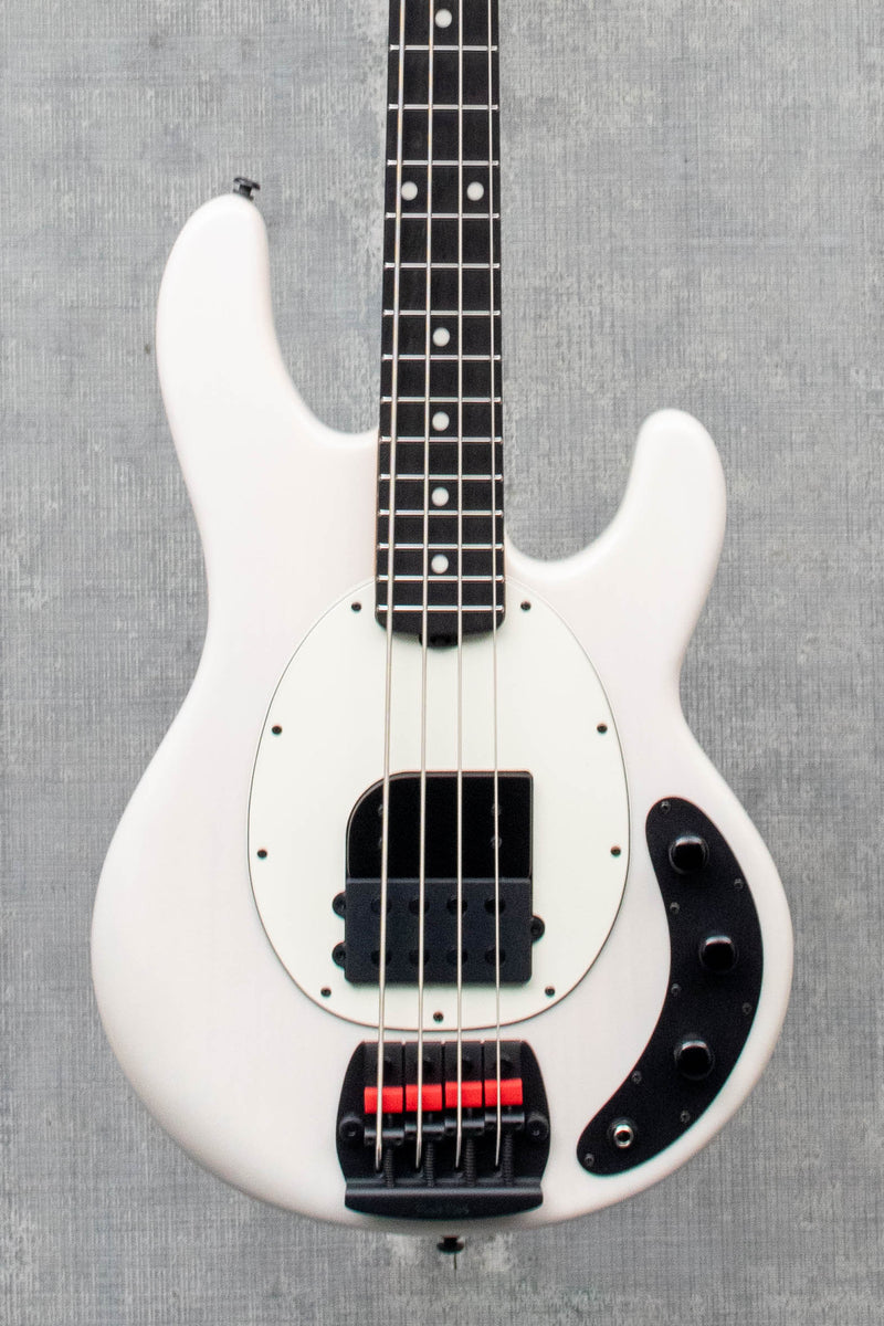 Music Man Tim Commerford StingRay Bass Passive Fight Night White