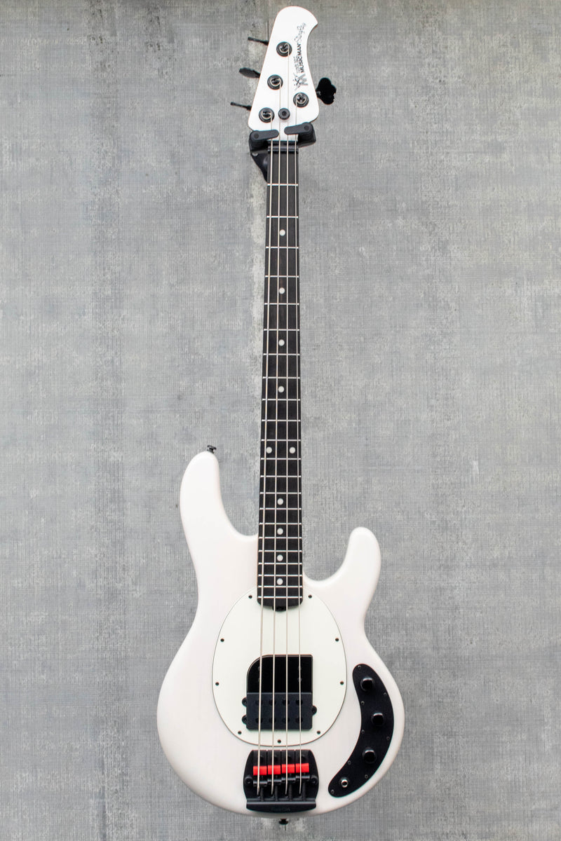 Music Man Tim Commerford StingRay Bass Passive Fight Night White