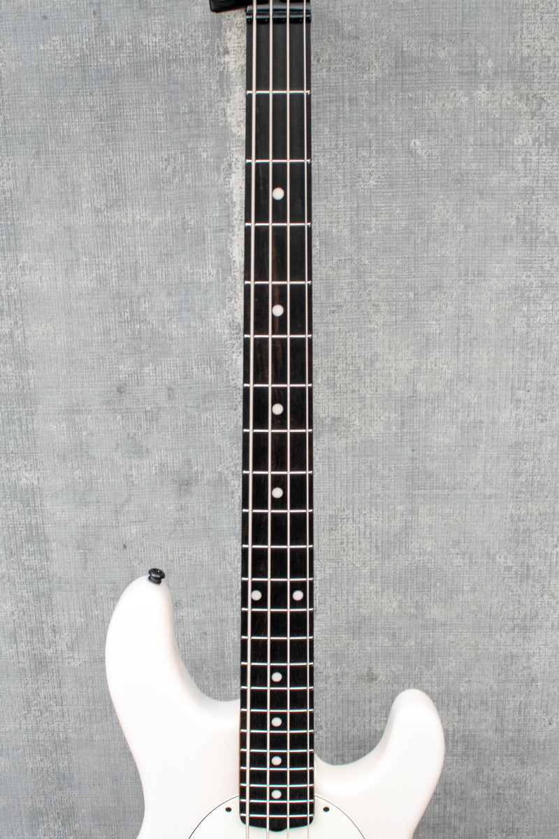 Music Man Tim Commerford StingRay Bass Passive Fight Night White