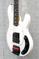 Music Man Tim Commerford StingRay Bass Passive Fight Night White