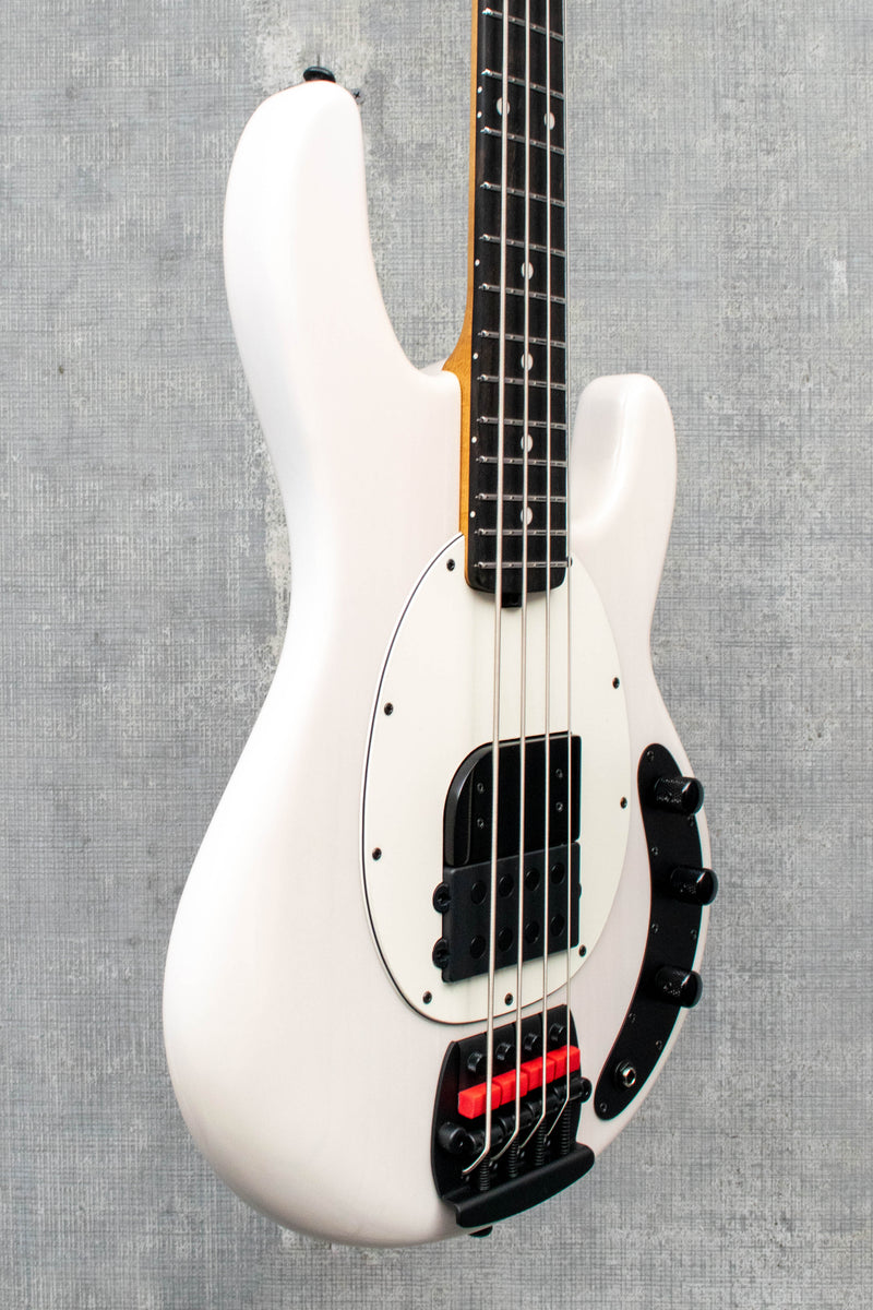 Music Man Tim Commerford StingRay Bass Passive Fight Night White