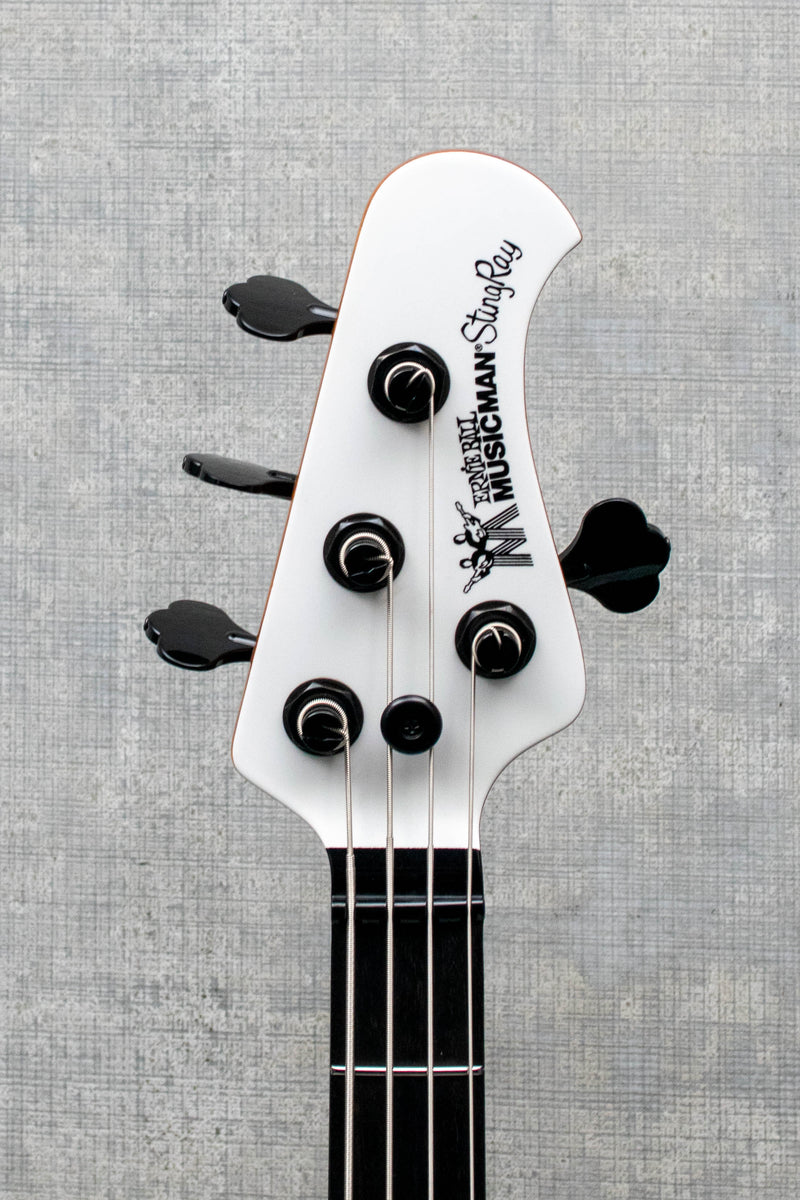 Music Man Tim Commerford StingRay Bass Passive Fight Night White