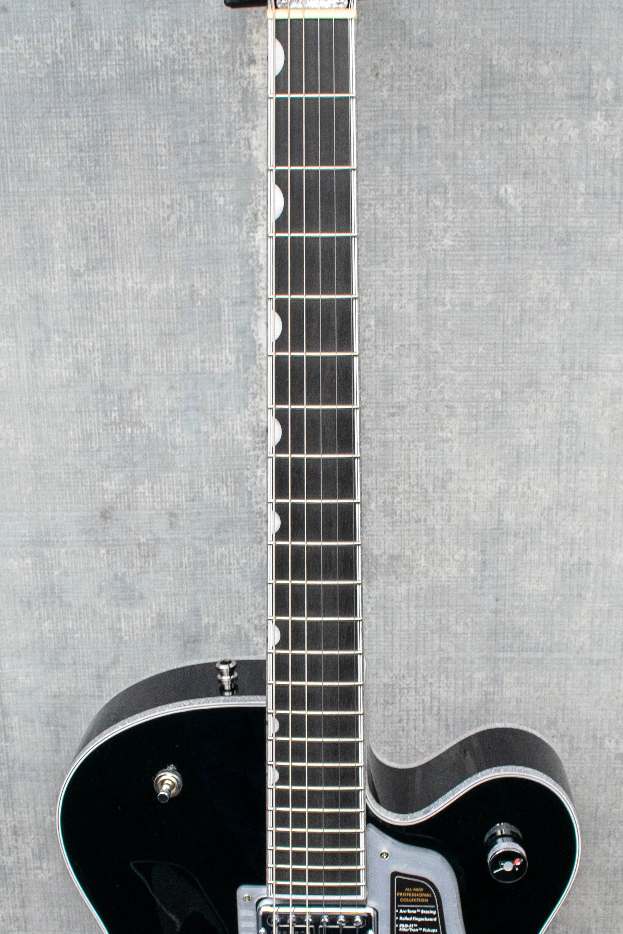 Gretsch Falcon Hollow Body with String-Thru Bigsby and Chrome Hardware Ebony Fingerboard Black