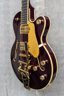 Used Gretsch Broadkaster Jr. LX Center Block with String-Thru Bigsby and Gold Hardware Blackberry Mint