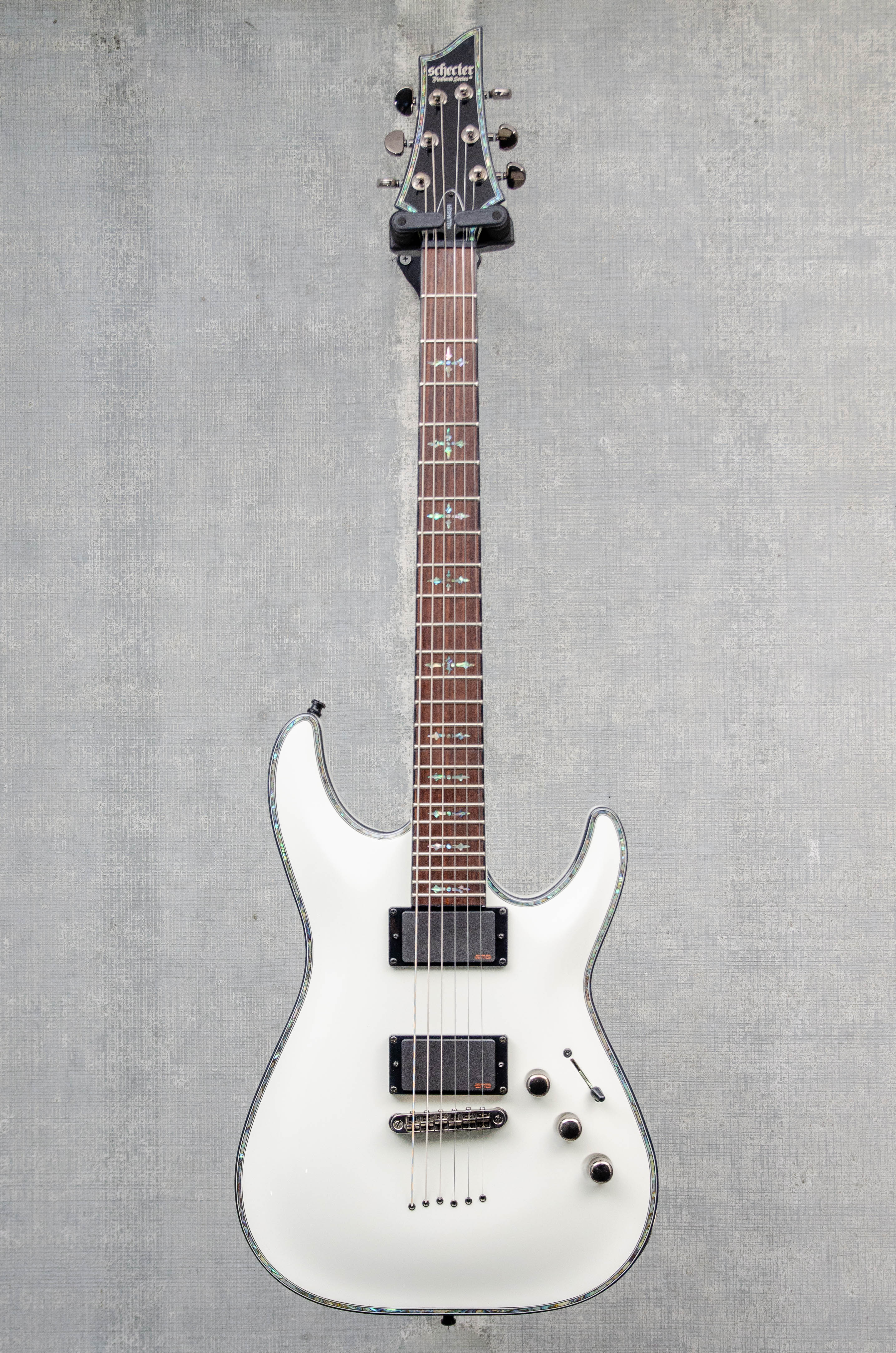 Used Schecter C-1 Hellraiser - White (w/ Case)