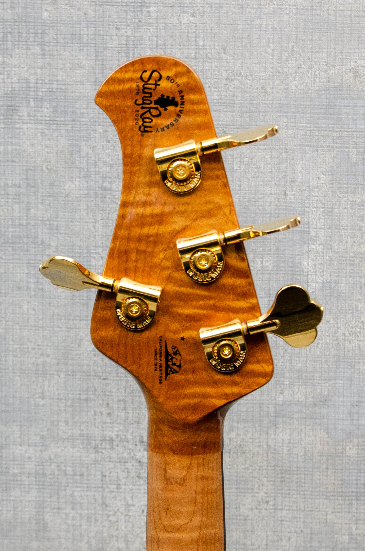 Ernie Ball Music Man StingRay 50th Anniversary Molten Gold Bass - In Stock!