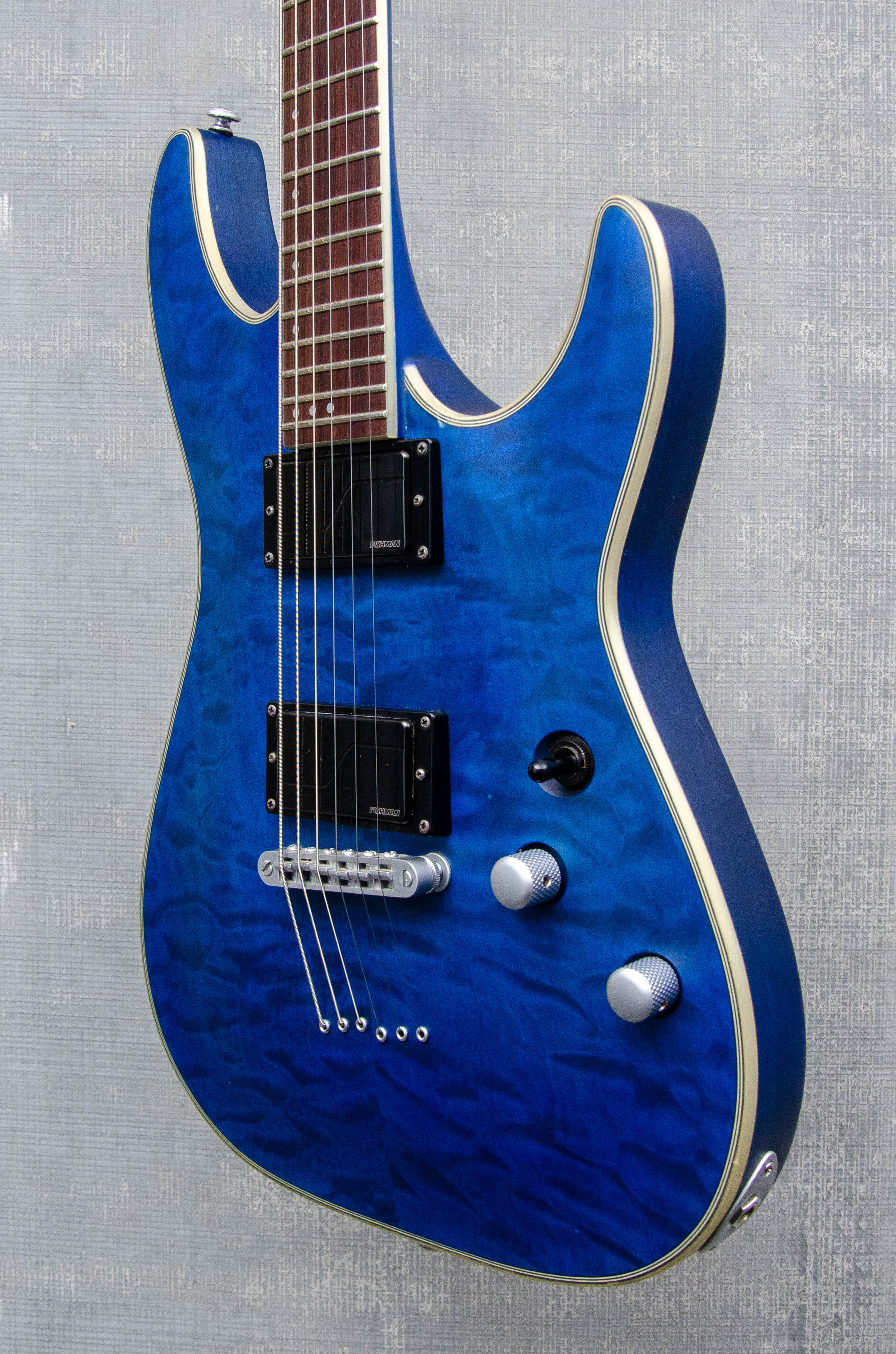 Used Schecter C-1 Platinum - Midnight Blue Satin (w/ Fishman Fluence Pickups)