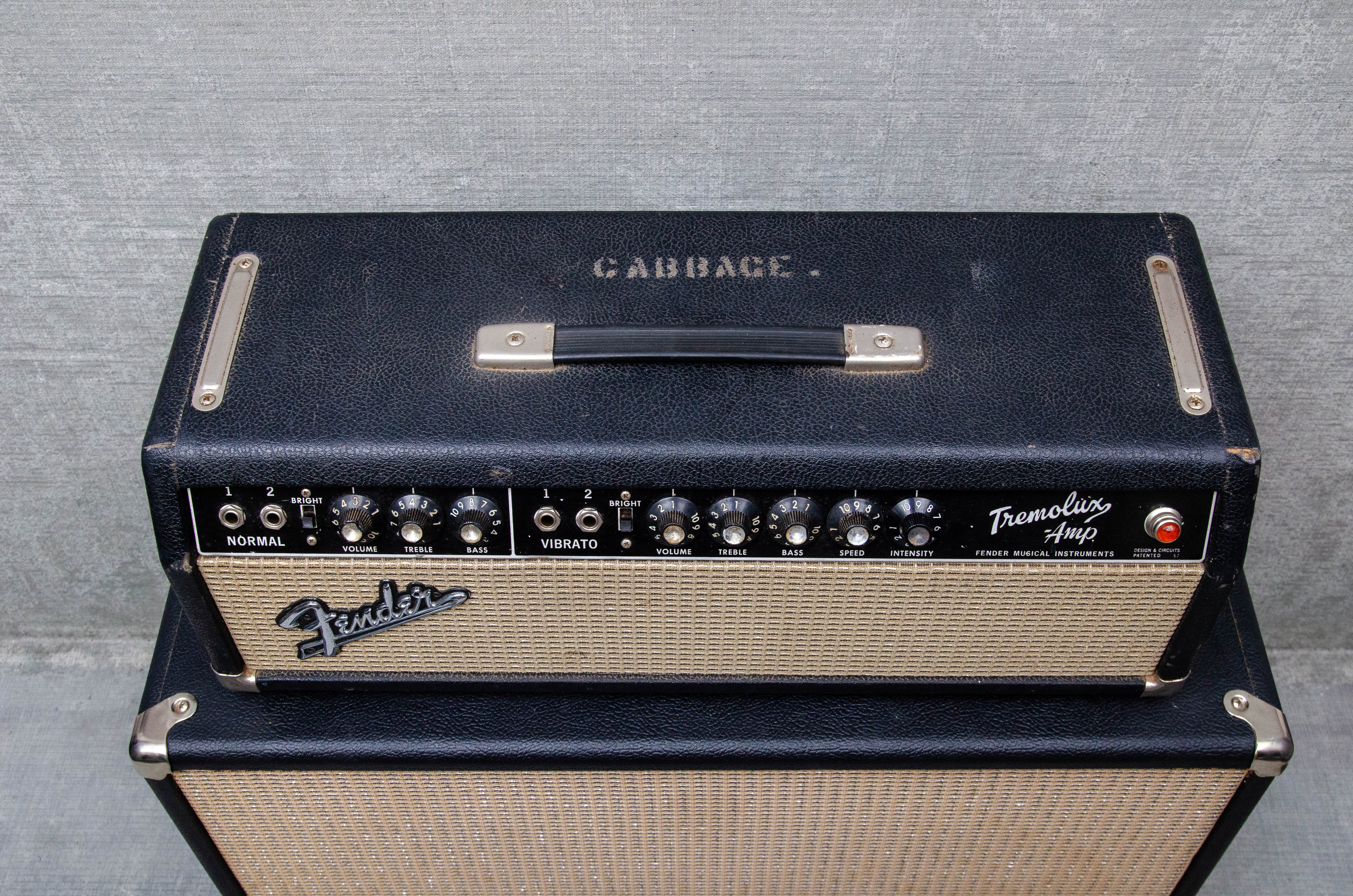 Used Fender Tremolux 35-Watt Head and Piggyback 2x10 Cabinet (1966) (AB763)