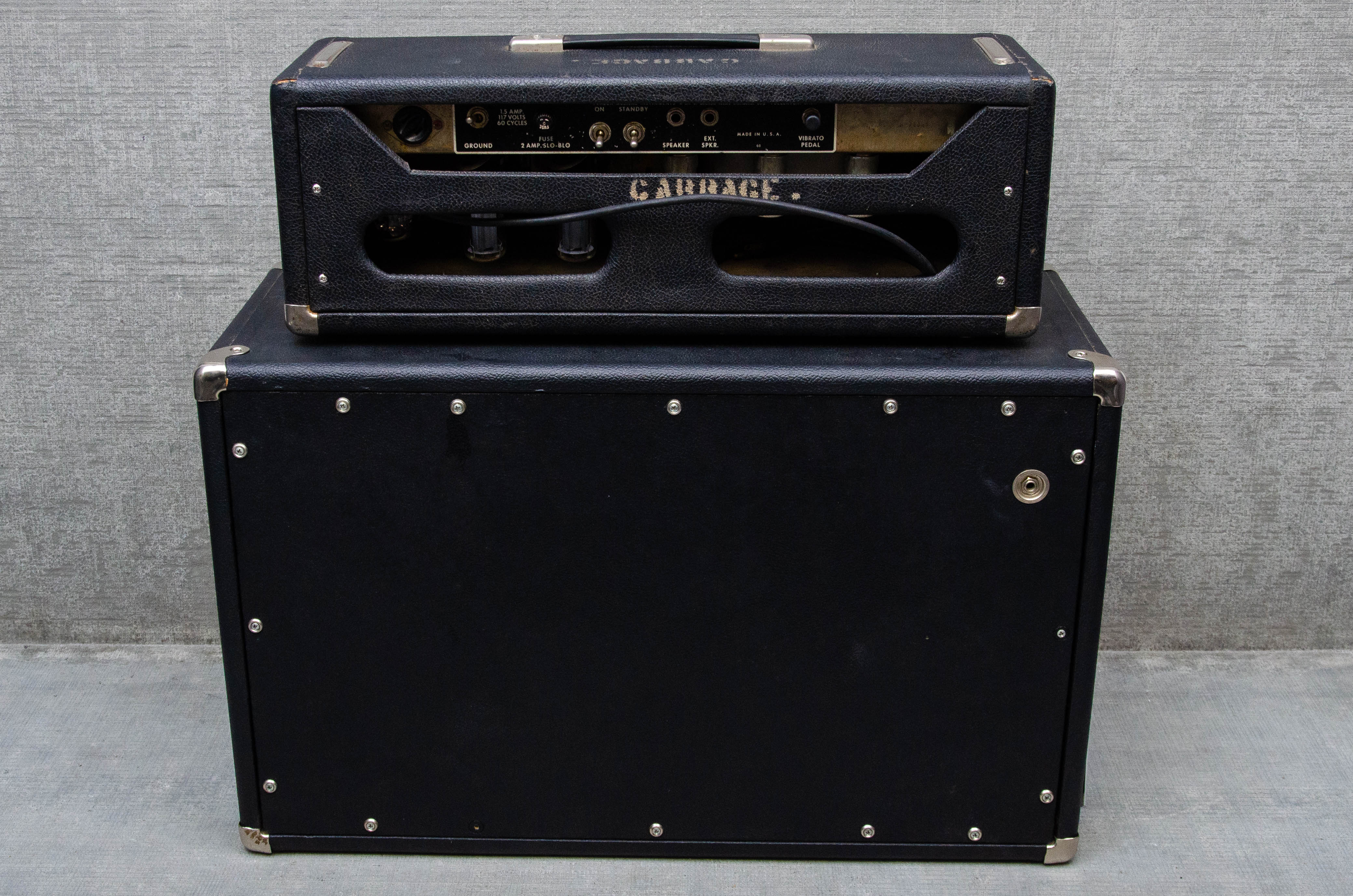 Used Fender Tremolux 35-Watt Head and Piggyback 2x10 Cabinet (1966) (AB763)