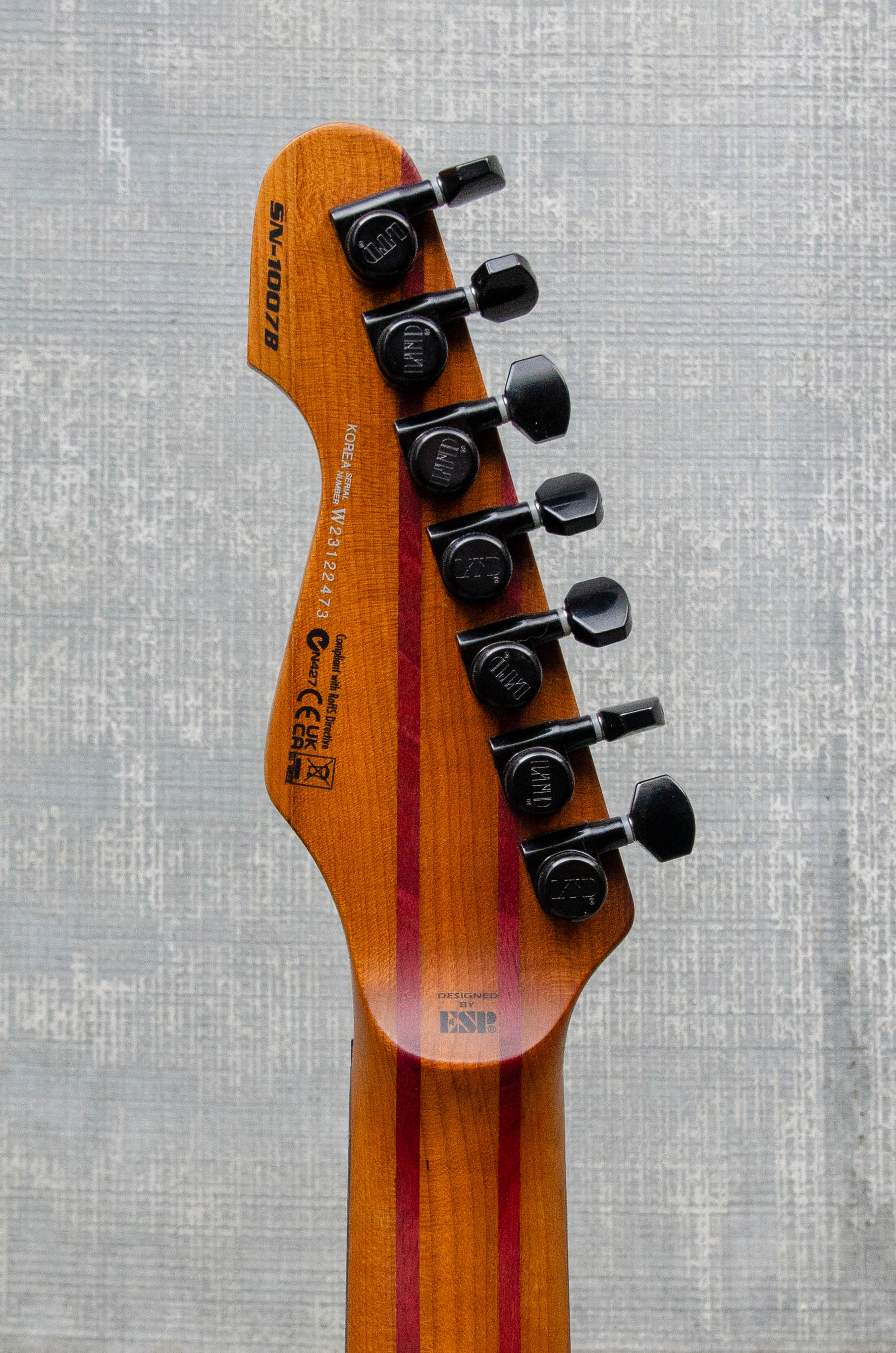 Used ESP LTD SN-1007 Baritone HT Guitar - Fireblast