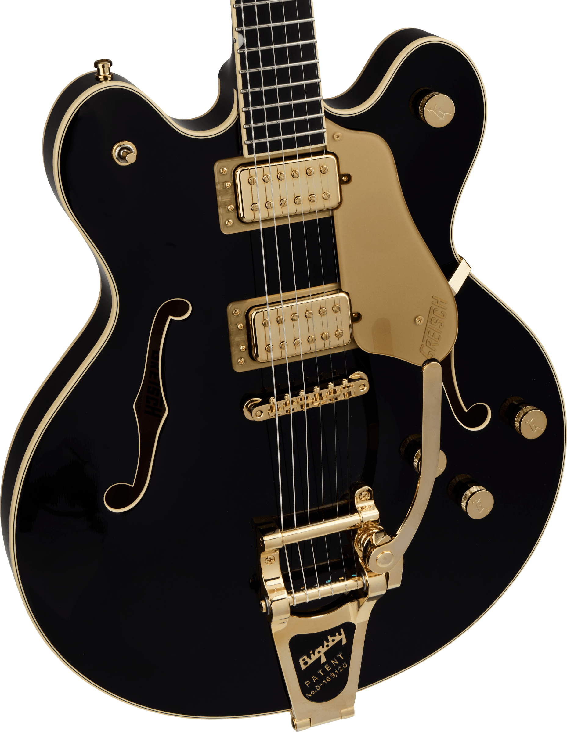 Gretsch Broadkaster LX Center Block with String-Thru Bigsby and Gold Hardware Black