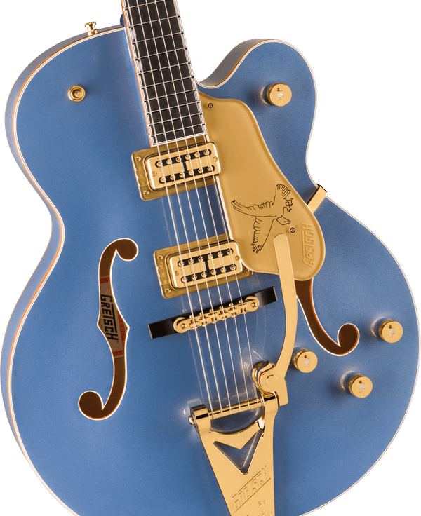 Gretsch Falcon Hollow Body with String-Thru Bigsby and Gold Hardware Cerulean Smoke