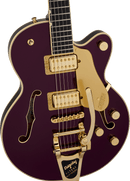 Gretsch Broadkaster® Jr. LX Center Block with String-Thru Bigsby® and Gold Hardware, Ebony Fingerboard, Blackberry *Pre-order Nov 25*