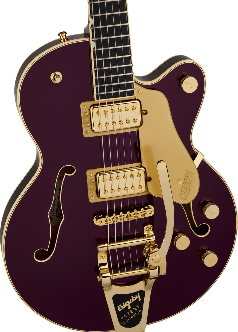 Gretsch Broadkaster® Jr. LX Center Block with String-Thru Bigsby® and Gold Hardware, Ebony Fingerboard, Blackberry *Pre-order Nov 25*