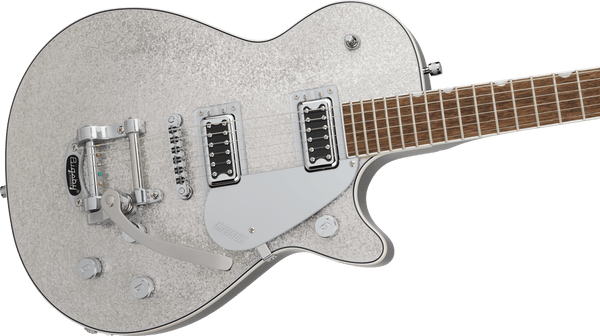 Gretsch G5230T Electromatic Sparkle Jet FT Single-Cut with Bigsby Silver Sparkle