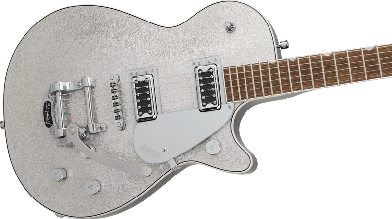 Gretsch G5230T Electromatic Sparkle Jet FT Single-Cut with Bigsby Silver Sparkle
