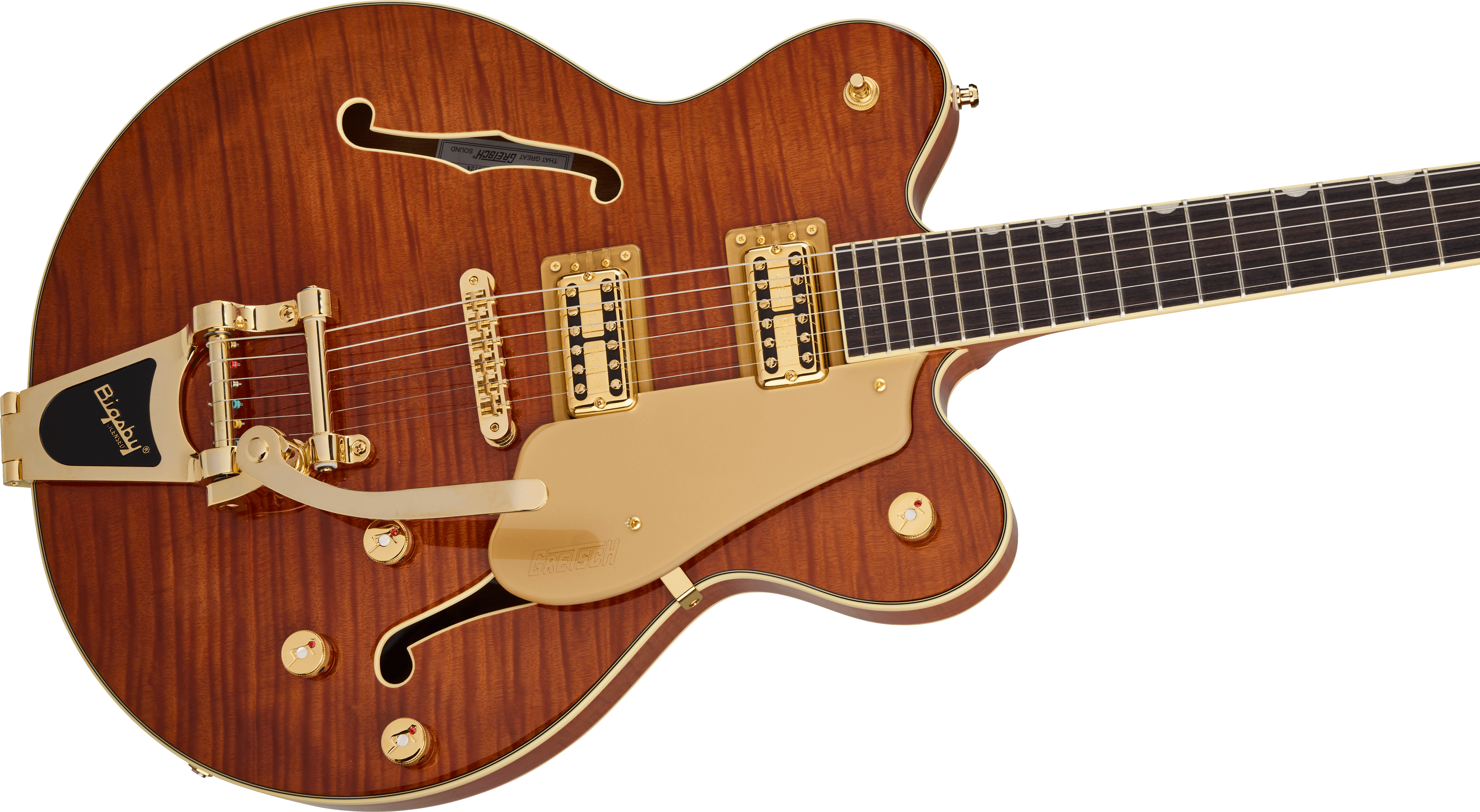 Gretsch Electromatic LTD Flame Okoume Broadkaster Double-Cut with Bigsby Roundup Orange MINT