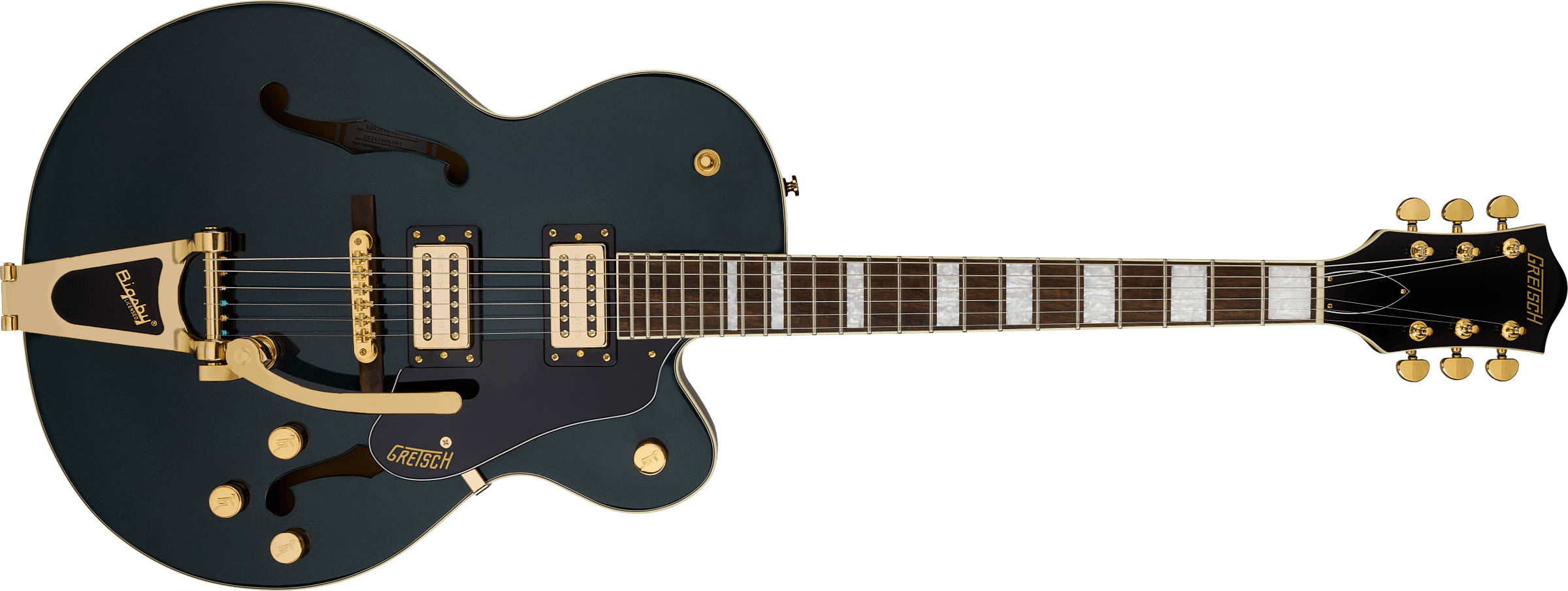 Gretsch G2420TG Streamliner Hollow Body with Bigsby LTD Broad'Tron BT-3S Cadillac Green