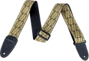 Gretsch Alternating Penguins Strap, Black on Gold