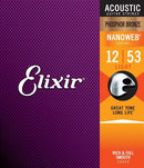 Elixir Phosphor Bronze Light Nanoweb .012-.053 Acoustic
