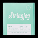 Stringjoy Flyers 9-42 Balanced Super Light Gauge Flyers Flatwound Stainless Electric Guitar Strings