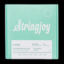 Stringjoy Flyers 10-48 Balanced Light Gauge Flyers - Flatwound Stainless Electric Guitar Strings