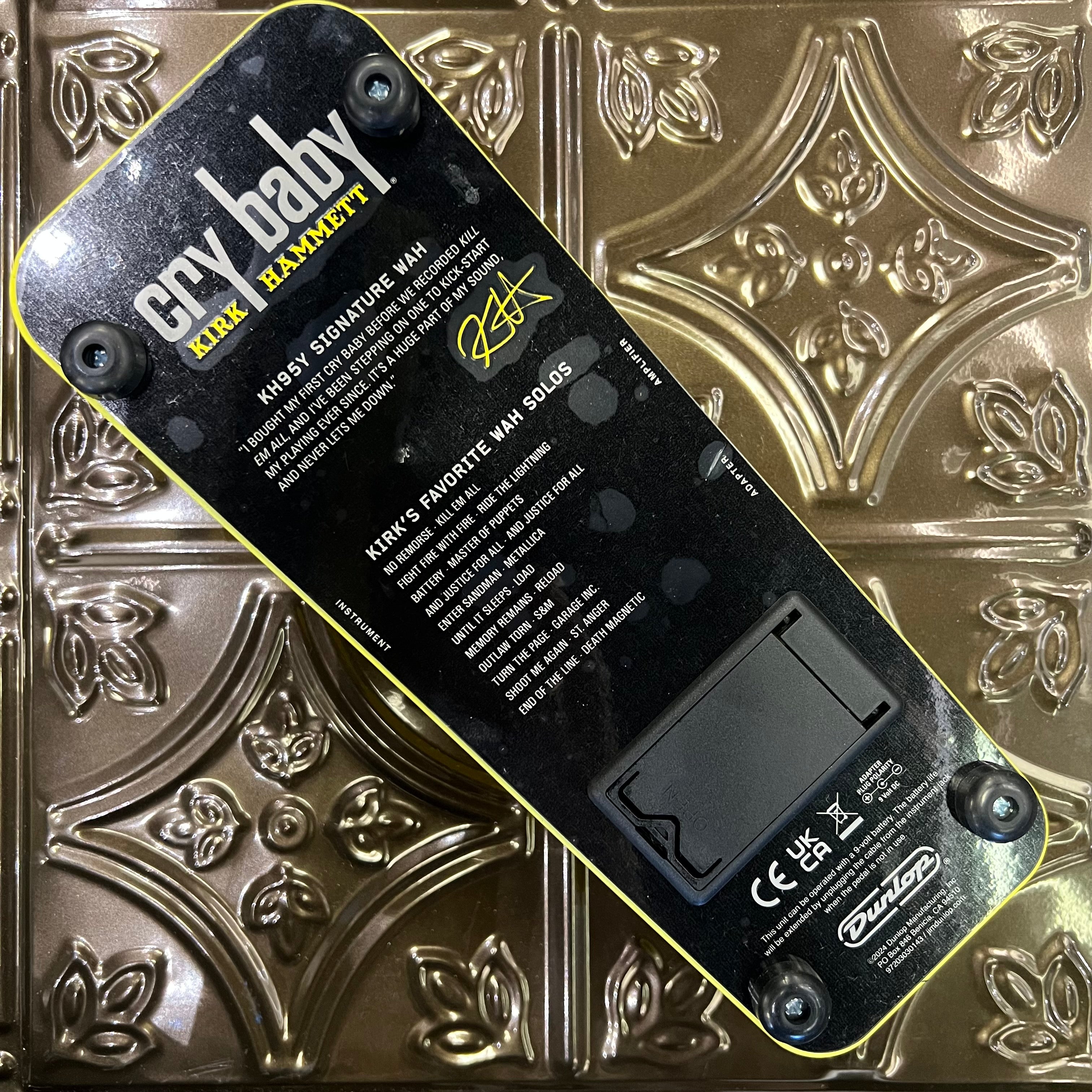 Used Kirk Hammett Cry Baby Wah Yellow Sparkle Special Edition