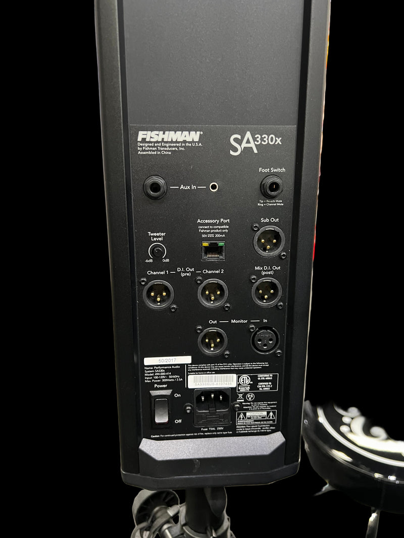 Used Fishman SA330X Portable Acoustic PA, with SA Subwoofer & Accessories