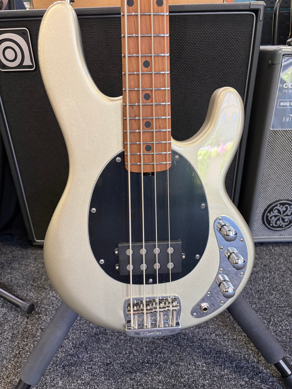 Ernie Ball Music Man Short Scale StingRay Bass - Ghostwood
