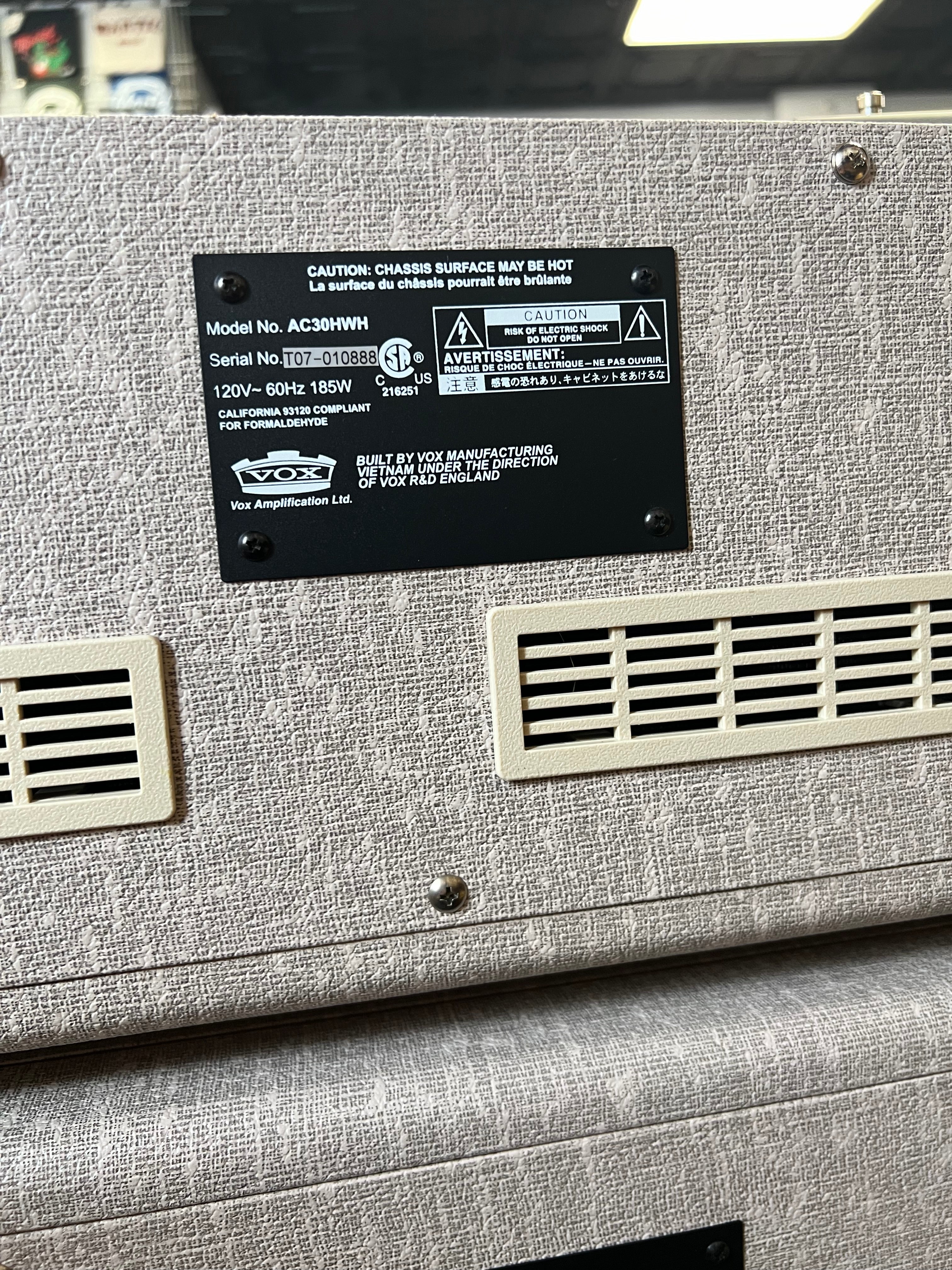 Used Vox AC30HWHD Handwired Head & Matching V212HWX Cabinet