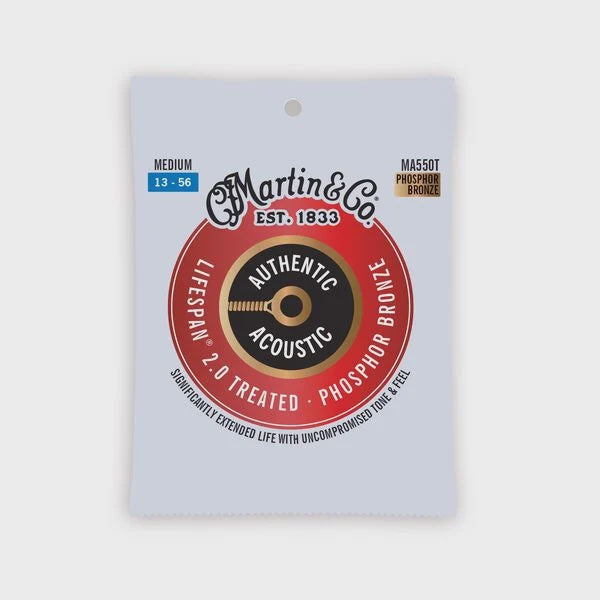 Martin Authentic Acoustic Lifespan 2.0 Guitar Strings Phosphor Bronze