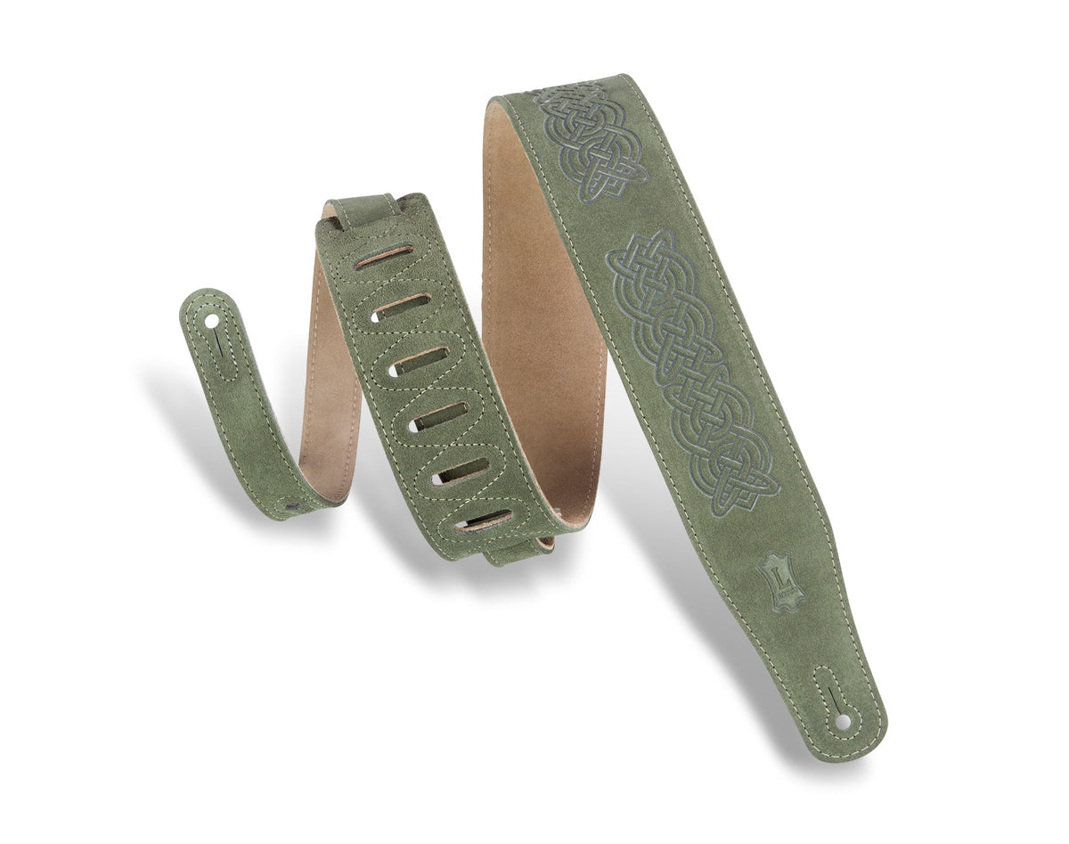 Levy's MS26CK-GRN Suede Guitar Strap Green