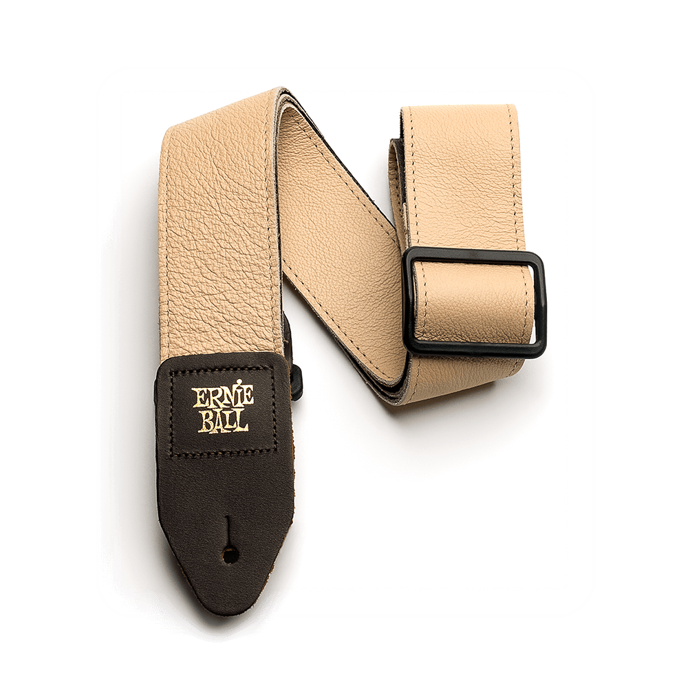Ernie Ball Tri-Glide 2in Italian Leather Guitar Strap Tan