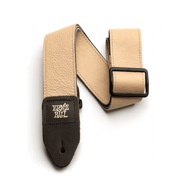 Ernie Ball Tri-Glide 2in Italian Leather Guitar Strap Tan