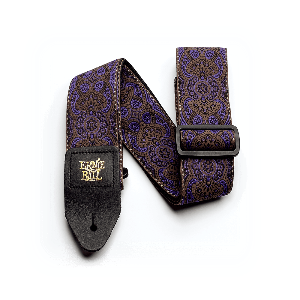 Ernie Ball Classic Jacquard Guitar Strap/Bass Strap - Purple Paisley