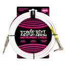 Ernie Ball Classic Instrument Cable Straight/Angle 15ft - White
