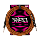 Ernie Ball 10' Braided Straight/Straight Instrument Cable Pumpkin Pie