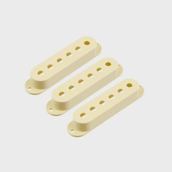 Set of 3 Plastic Pickup Covers for Stratocaster - Cream