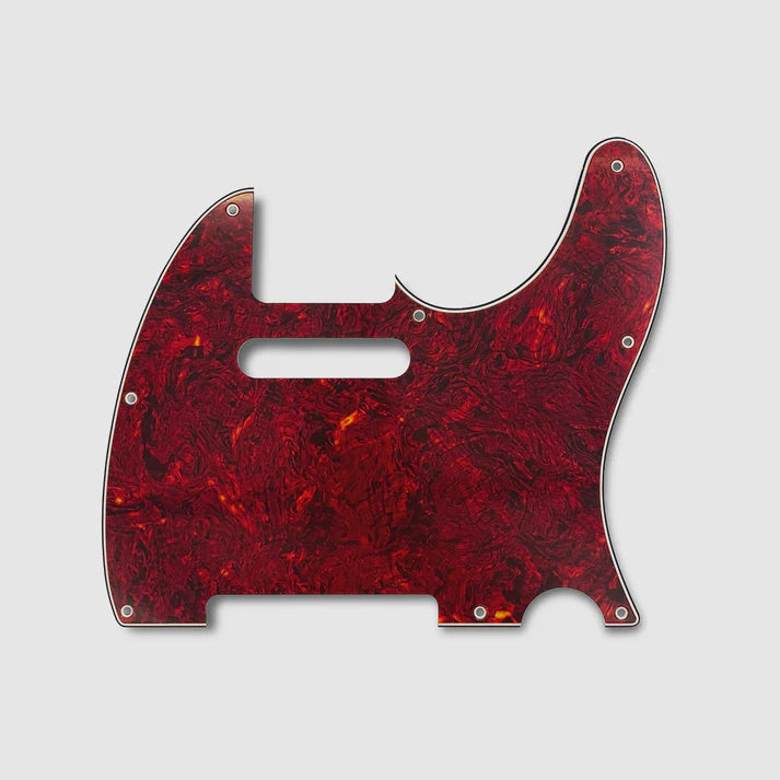 PG-0562 8-hole Pickguard for Telecaster- Red Tortoise 3-Ply (RT/W/B)