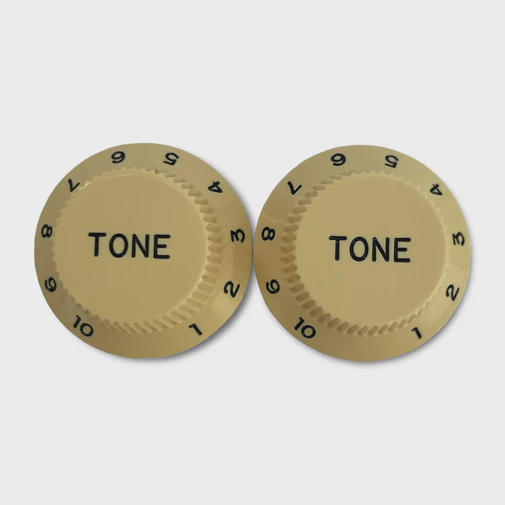 Allparts Plastic Tone Knobs for Strat (2 pcs) - Cream