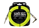Ernie Ball Flex Instrument Cable Straight/Right 10ft Green