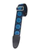 Henry Heller 2" Deluxe Jacquard Guitar Strap Blue Blossom