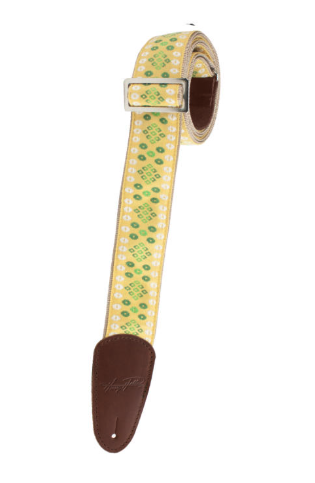 Henry Heller 2" Deluxe Jacquard Guitar Strap Yellow