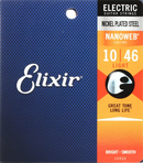 Elixir Electric Nickel Plated Strings Nanoweb Light .10-.46