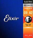 Elixir Electric Nickel Plated Strings Nanoweb Super Light .09-.042
